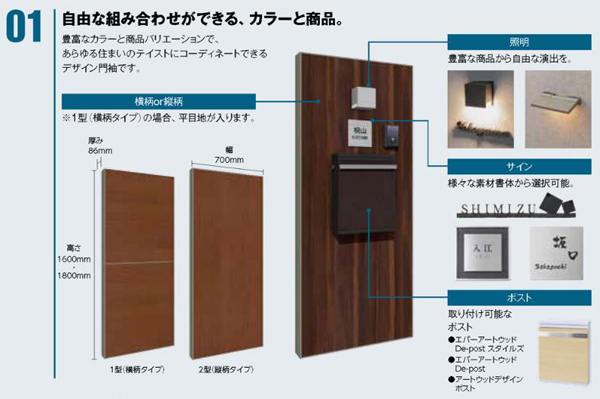 タカショー_エバーボードユニット_門袖埋め込みポスト_02